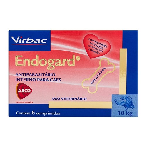Endogard Vermifugo Caes 10Kg 6 Comprimidos Virbac