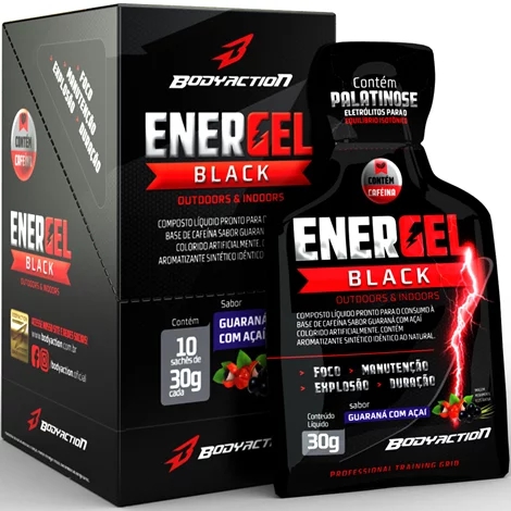 Energel Black 10 Sachês 30G Body Action