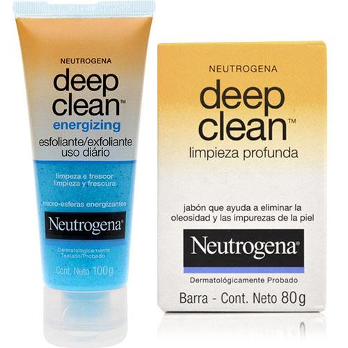 Energizing Neutrogena Deep Clean 100g + Neutrogena Sabonete 80g