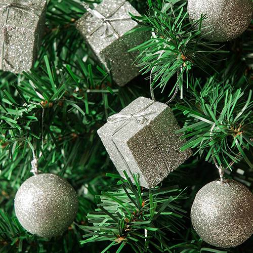 Tudo sobre 'Enfeite de Árvore Bolas e Presentinhos Prata 12 Peças - Orb Christmas'
