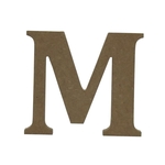 Enfeite de Mesa Letra "M" 12cm x 18mm - Madeira MDF