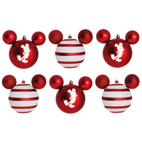 Enfeite de Natal Bolas do Mickey Vermelho - Disney