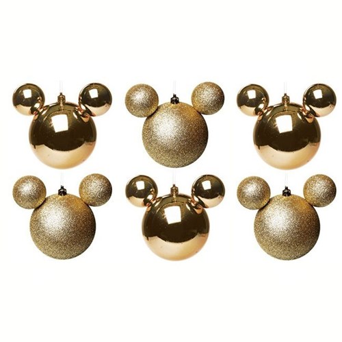 Enfeite de Natal Mickey Dourado- Disney