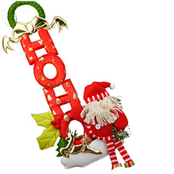 Enfeite de Porta Luxo no Natal HoHoHo 40cm - Orb Christmas