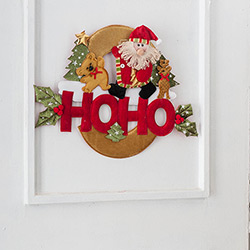 Tudo sobre 'Enfeite de Porta Luxo no Natal Papai Noel 33cm - Orb Christmas'