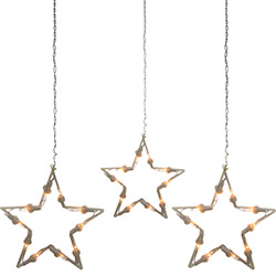Enfeite Estrelas Iluminadas com 5 Peças 127v - Christmas Traditions