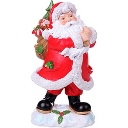 Enfeite Papai Noel com Saco de Presente 26,5cm - Santini Christmas