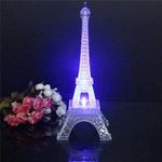 Enfeite Torre Eiffel Acrilico com Led 19,5cm