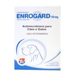 Enrogard 150 Mg Antimicrobiano para Cães e Gatos Labgard 10 Comprimidos