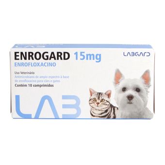 Enrogard Labgard 15mg P/ Cães e Gatos C/10 Comprimidos