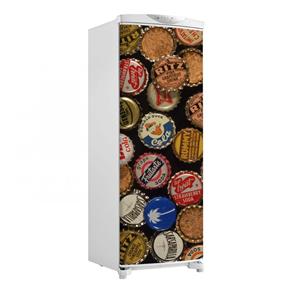 Envelopamento de Geladeira Porta Tampas de Cerveja Mod6 150X60cm