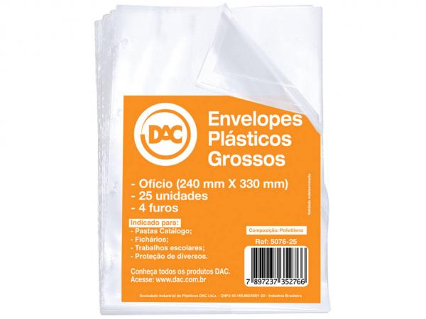 Envelope A4 Grosso DAC 5076-2 Transparente - 25 Unidades