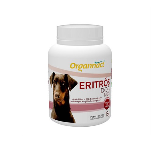 Eritros Dog Tabs 18g 30 Tabs Organnact Suplemento Cães