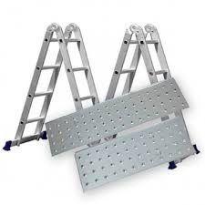 Escada 4x3 12 Degraus Multifuncional Articulada Plataforma - Mor