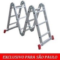 -> Escada Alúminio 13X1 Articulada 04X04 Botafogo