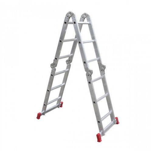 Escada Articulada 13 em 1 de Aluminio 4x4 Degraus - Botafogo