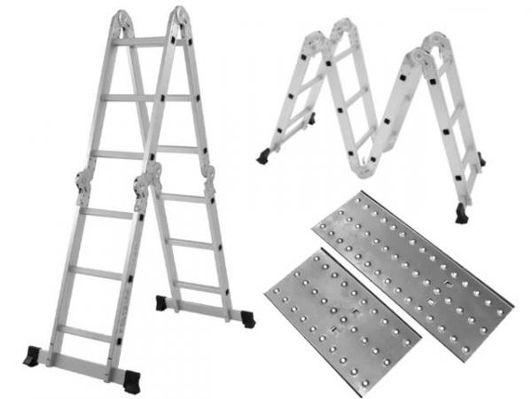Escada Multifuncional 4x3 com Plataforma - 12 Degraus MOR
