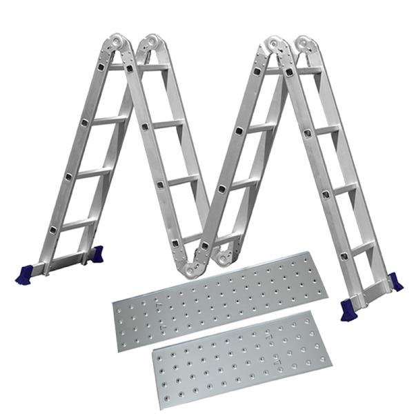 Escada Multifuncional 4x4 16 Degraus com 2 Plataformas Mor - Metalúrgica Mor