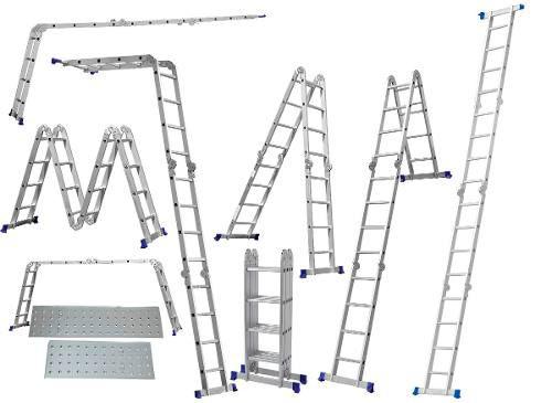 Escada Multifuncional 4x4 16 Degraus com Plataformas - Mor
