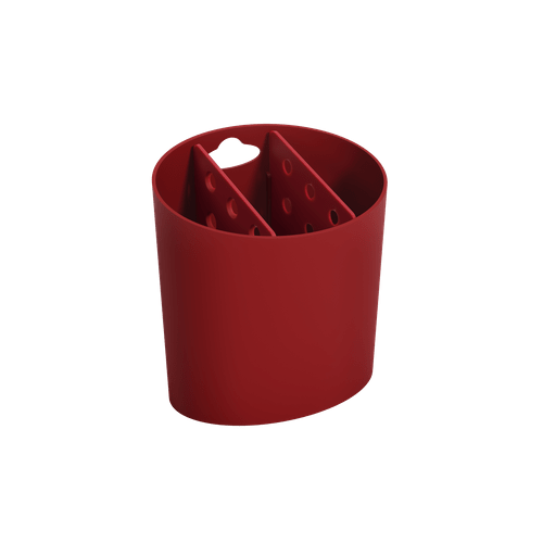 Escorredor de Talheres Basic 13,8 X 10,5 X 14,4 Cm Vermelho Bold Coza