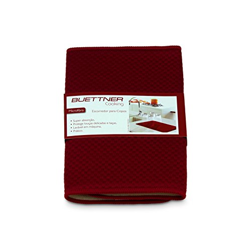 Escorredor para Copos Buettner Microfibra Liso 0,23cm X 0,46cm Cooking-Vermelho