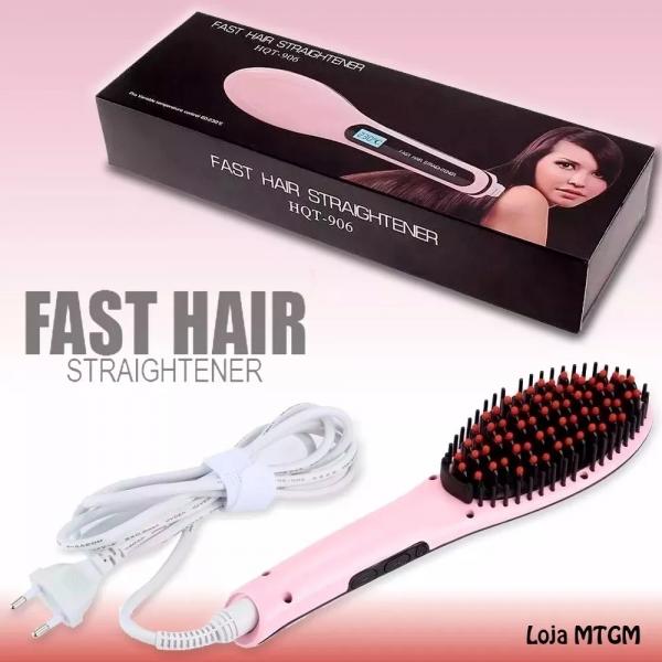 Tudo sobre 'Escova Alisadora Fast Hair Streightener Hqt-906 Bivolt'