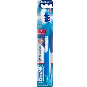 Escova de Dente Oral-B Pro-Saúde 7 Benefícios Macia 40 - Azul Escuro