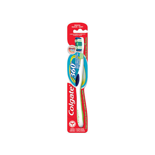 Escova Dental Colgate 360° Graus com Limpador de Língua Macia Interdental 1 Unidade