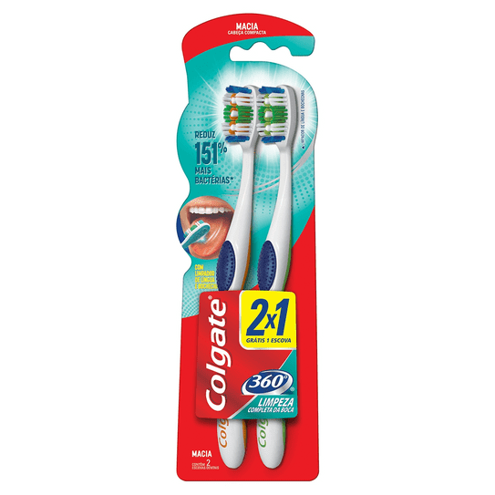 Escova Dental Colgate 360° Macia