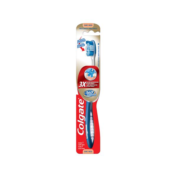 Escova Dental Colgate 360 Surround Macia Cabeça Compacta