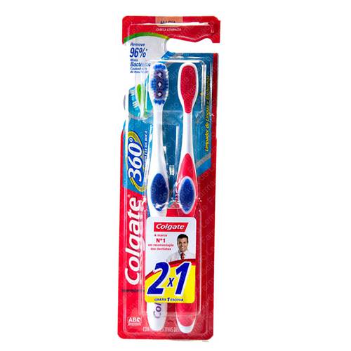 Escova Dental Colgate 360 Ultra Cabo Compacto Macia - Leve 2 Pague 1