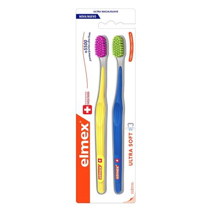 Escova Dental Elmex Ultra Soft 2 Unidades Cores Sortidas