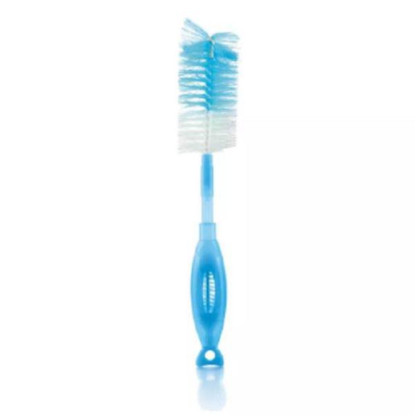 Escova Limpa Mamadeira e Bico 2 em 1 Soft Clean Azul - Multikids