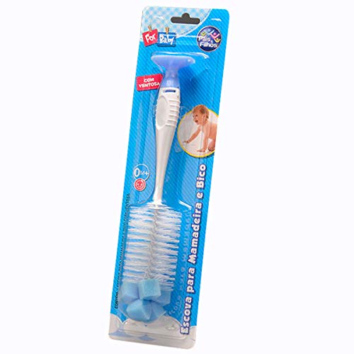 Escova para Mamadeira com Ventosa - Azul - 7764