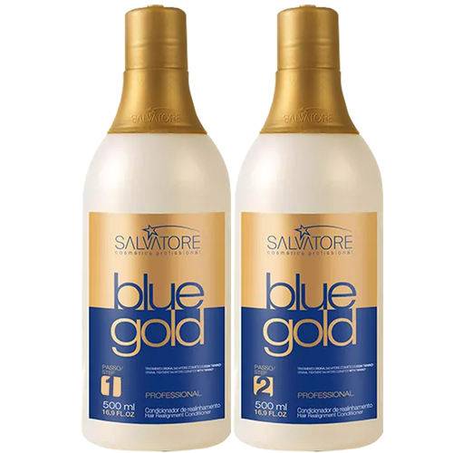 Tudo sobre 'Escova Progressiva Blue Gold Salvatore - Sem Formol 2x500ml'
