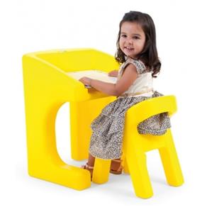 Escrivaninha com Cadeira Amarela Xalingo