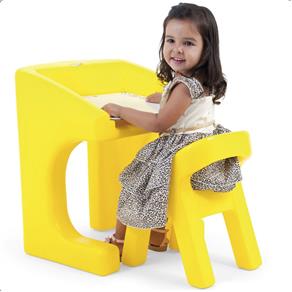 Escrivaninha com Cadeira Infantil 9398 Xalingo - Selecione=Amarelo