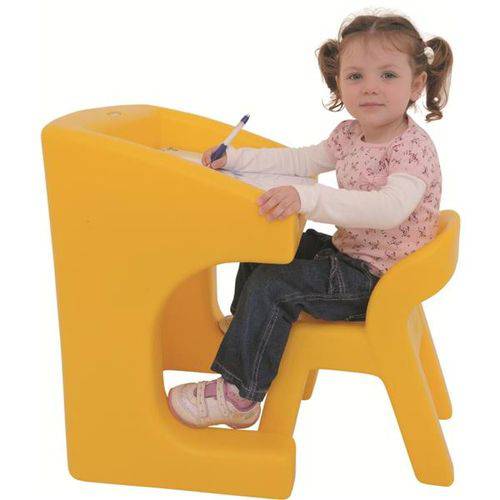 Escrivaninha com Cadeira Infantil Amarelo 9398 - Xalingo