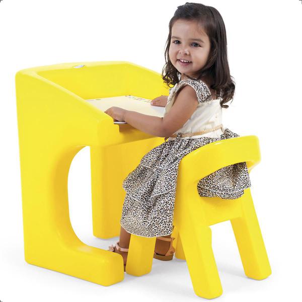 Escrivaninha com Cadeira Infantil Amarelo 9398 Xalingo