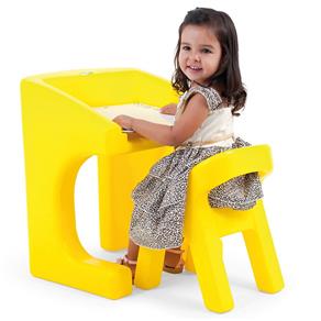 Escrivaninha Infantil Amarela com Cadeira - Xalingo