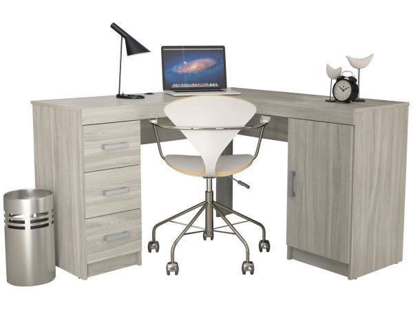 Escrivaninha/Mesa para Computador 1 Porta - 3 Gaveta - Politorno Bariloche