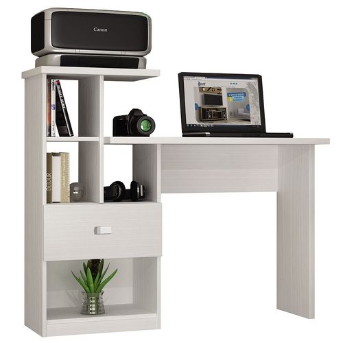 Escrivaninha Mesa para Computador Connect Branca com 1 Gaveta