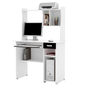 Escrivaninha / Mesa para Computador Elite - Branco/Preto - EJ Móveis - PRETO