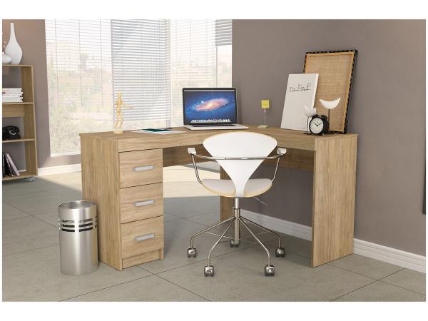 Escrivaninha/Mesa para Computador - 3 Gavetas Politorno Fênix