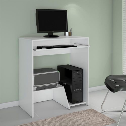 Escrivaninha Mesa para Computador Iris Branco Jcm Movelaria