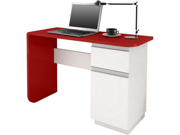 Escrivaninha Office Click - Branco/Vermelho - Olivar