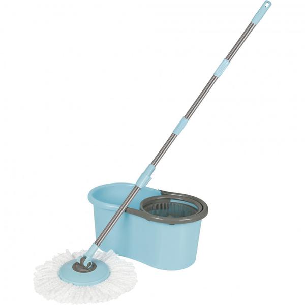Esfregao Mop Limpeza Pratica com Balde + Esfregao + 1 Refil Mor