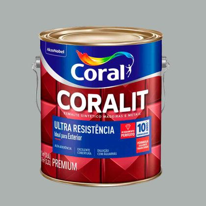 Esmalte Coralit Ultra Resistência 3,6 Litros Acetinado Platina