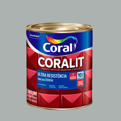 Esmalte Coralit Ultra Resistência 900ml Acetinado Platina