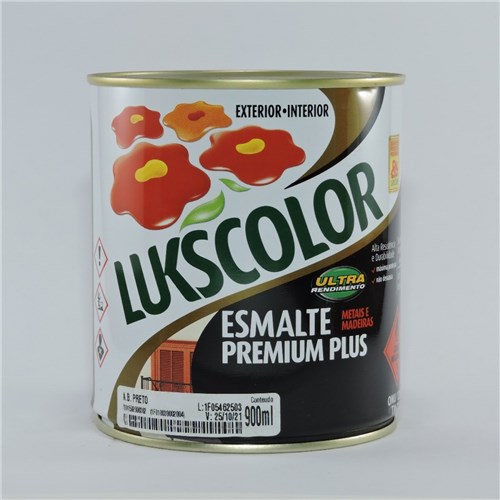 Esmalte Sintético Lukscolor Preto 900Ml